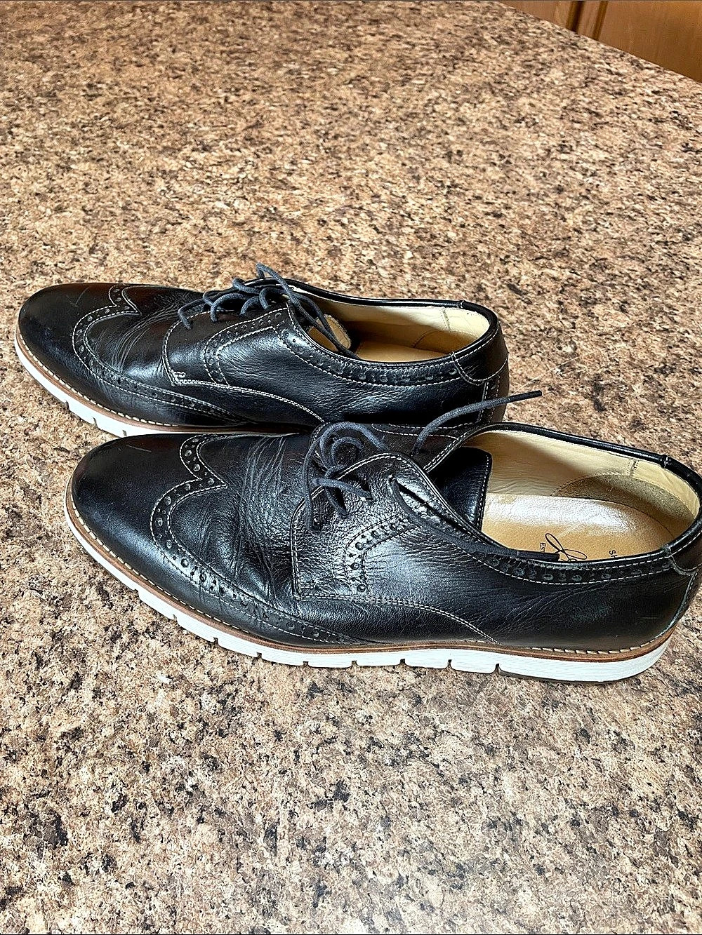 Johnston & Murphy J&M 1850 Men’s Sheep Skin Shoes Black Sz 11m Leather